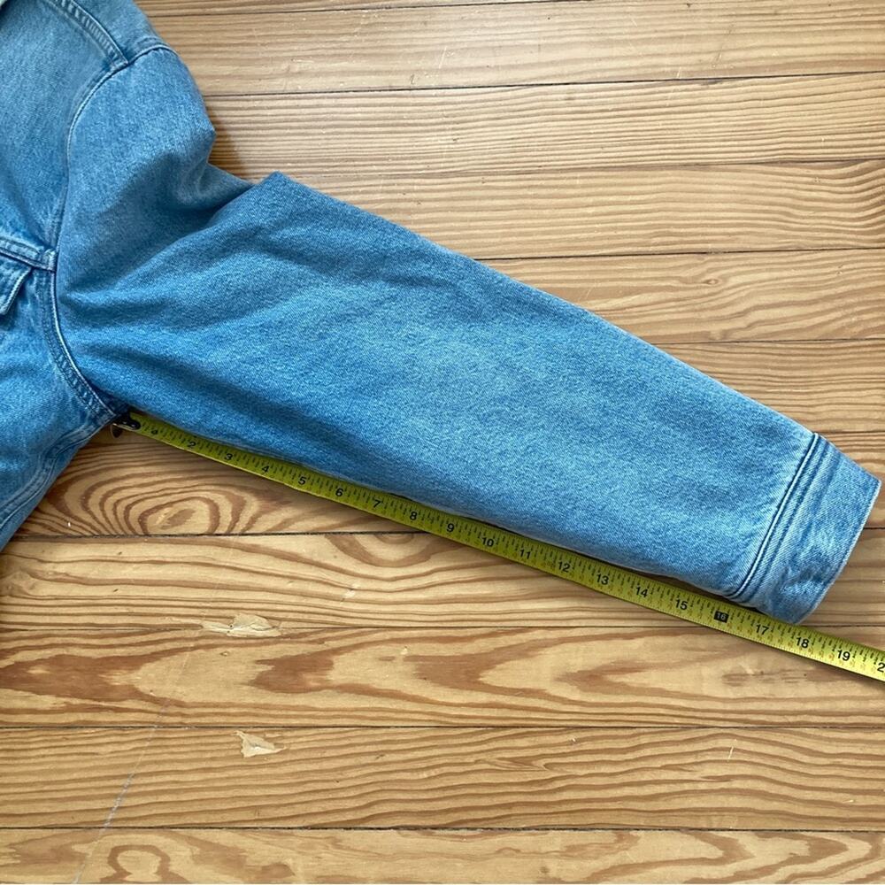 Denim Jacket Sherpa Madewell in Eaves Wash Men's XS - Picture 8 of 10